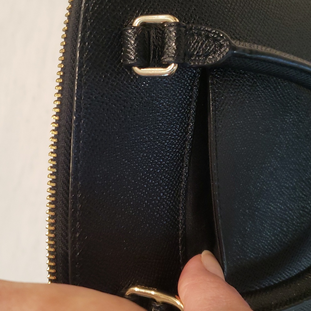 Coach Black Leather Satchel Crossbody Bag Size Small - Picture 8 of 14